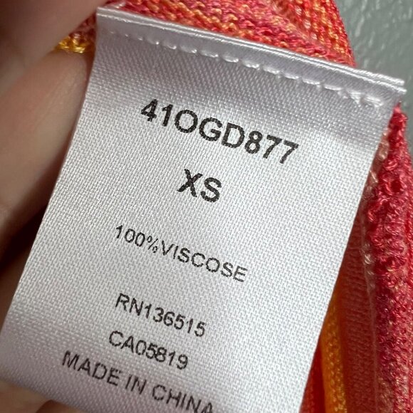 NWT One Grey Day Lightweight Viscose Knit Tank Stripe Pink Yellow‎ XS - Picture 5 of 6